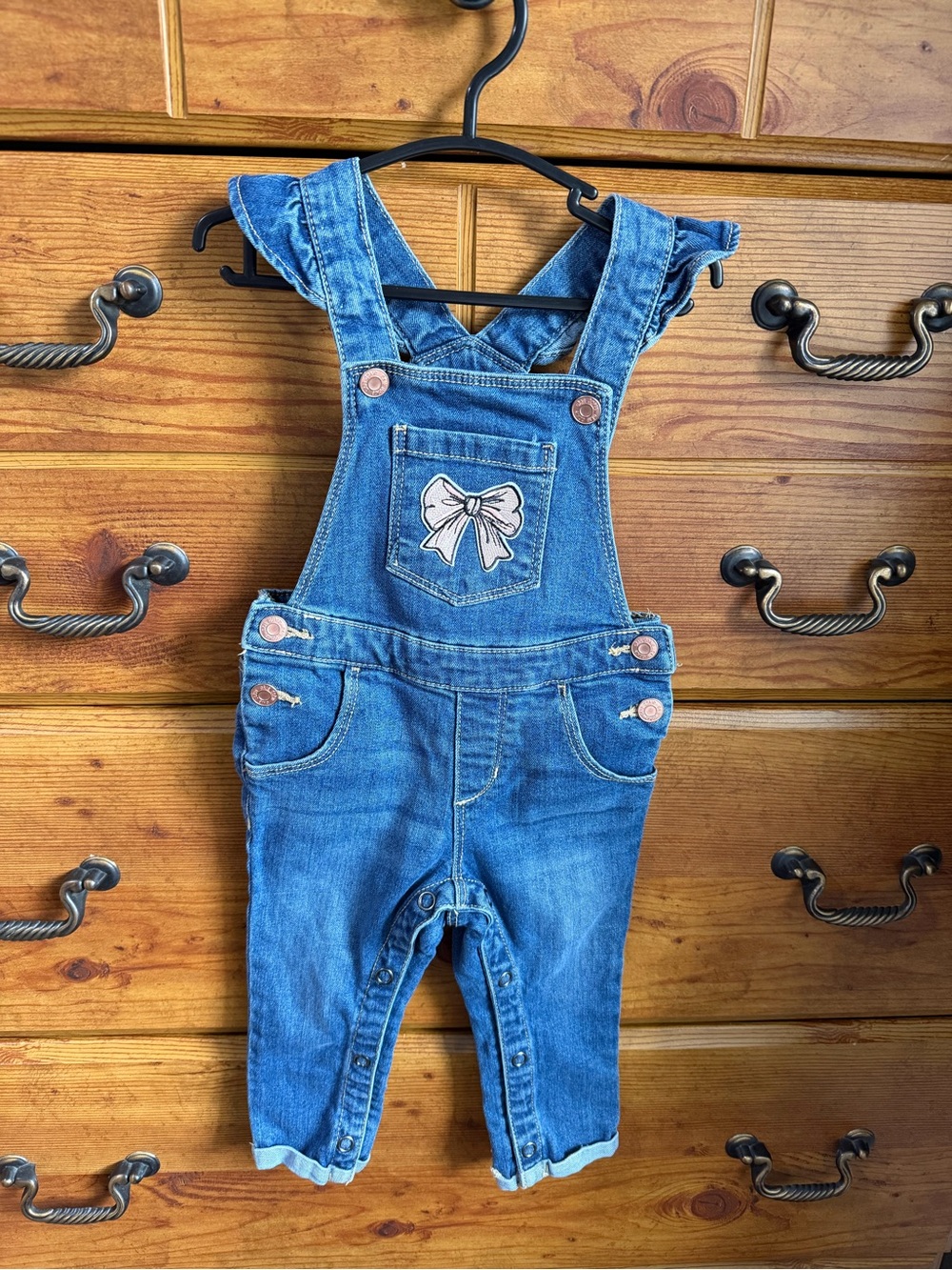 Baby overalls with cute bow size 12m